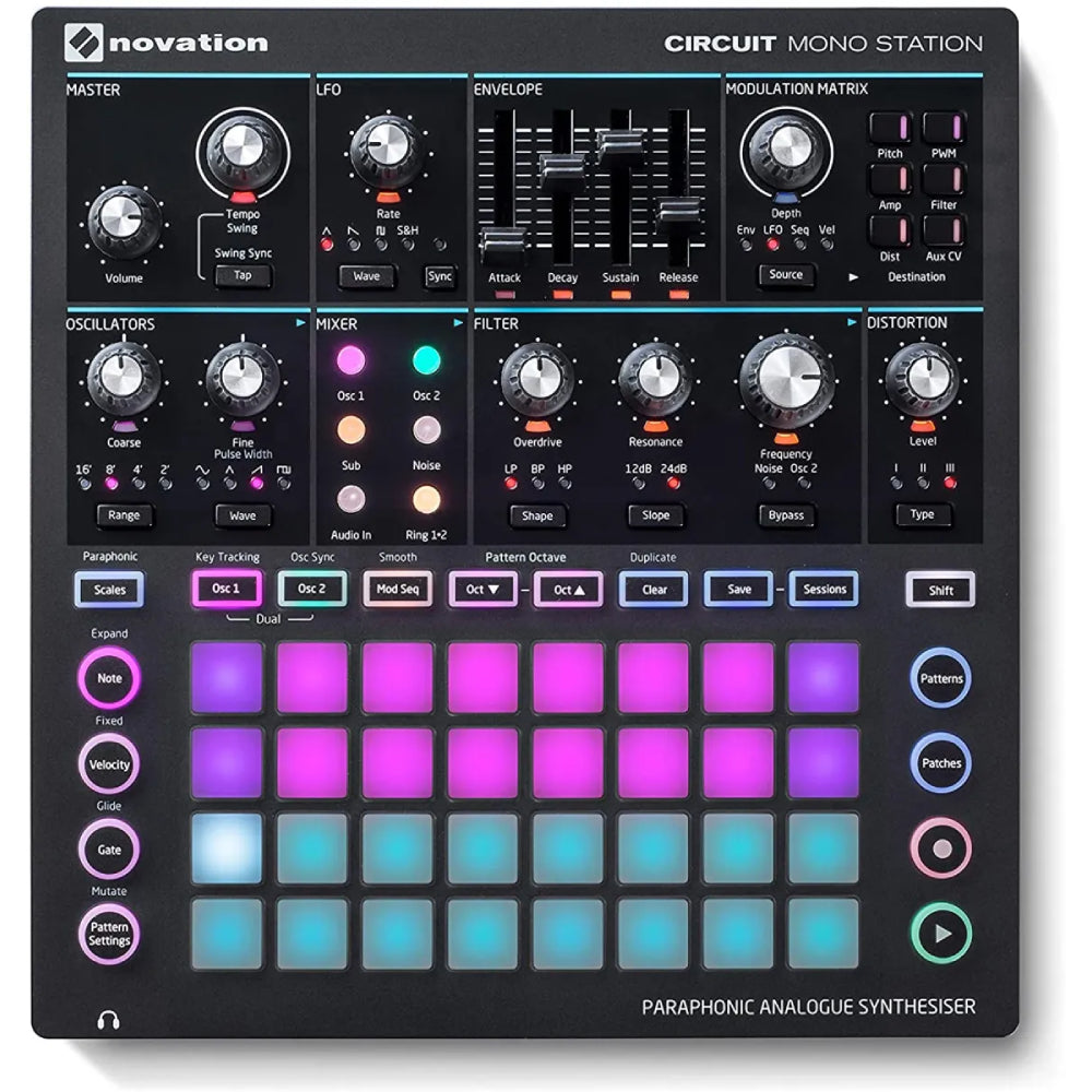 Novation Circuit Mono Station Paraphonic Synthesizer With Three Sequencer-Mai Nguyên Music
