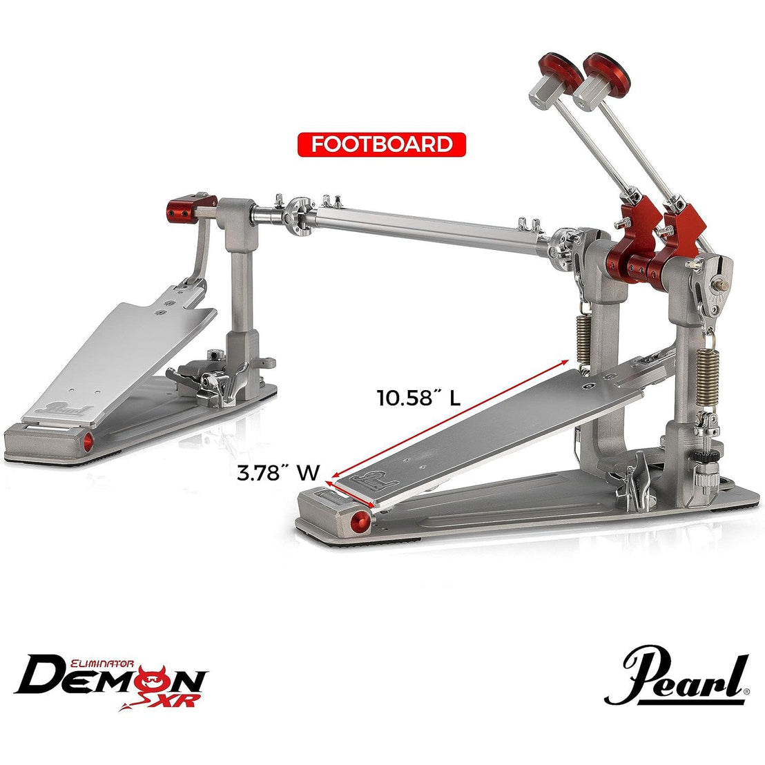 Pedal Đôi Trống Bass Pearl P3502D Demon Drive XR Machined-Mai Nguyên Music