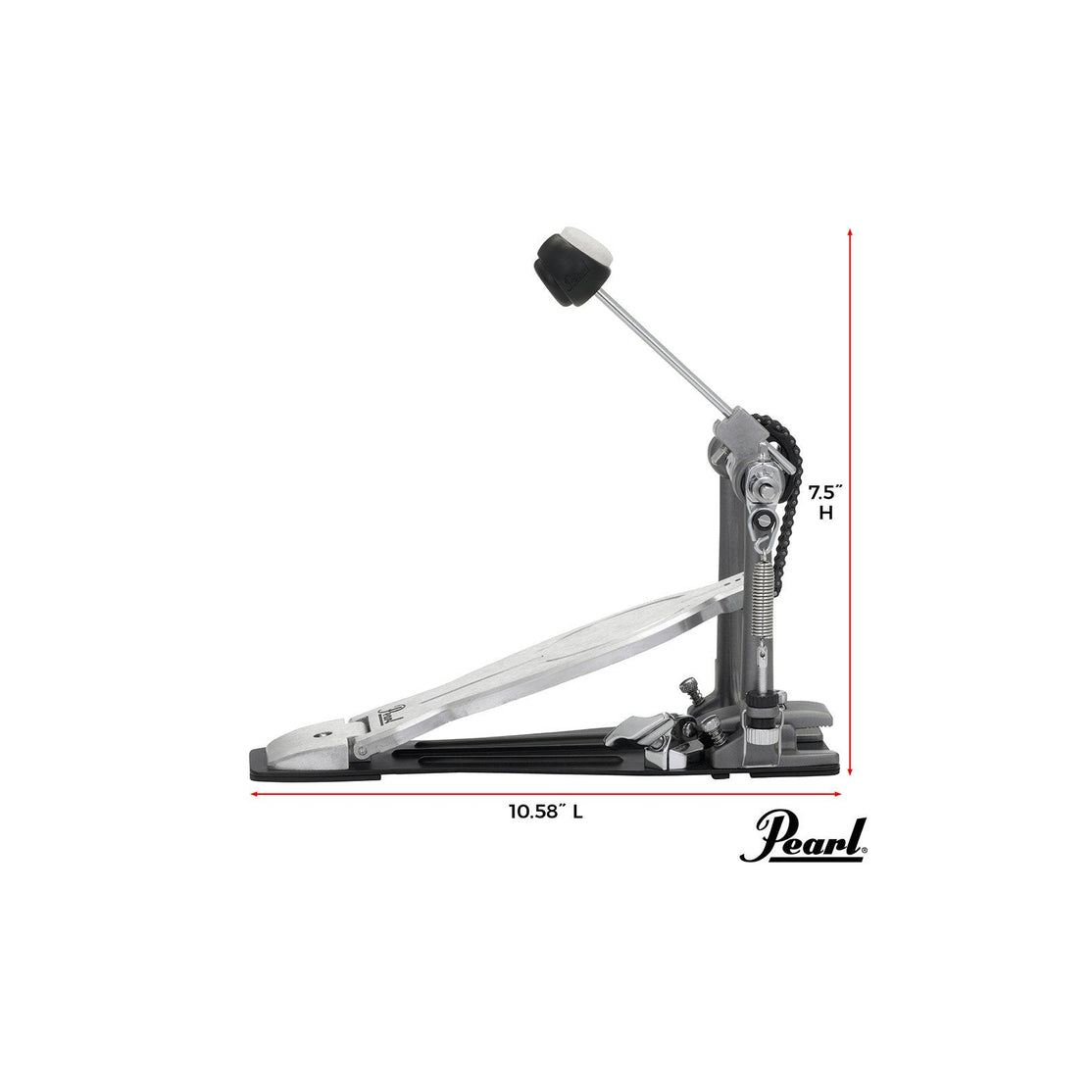 Pedal Đơn Trống Bass Pearl P1030 Eliminator Solo Black-Mai Nguyên Music