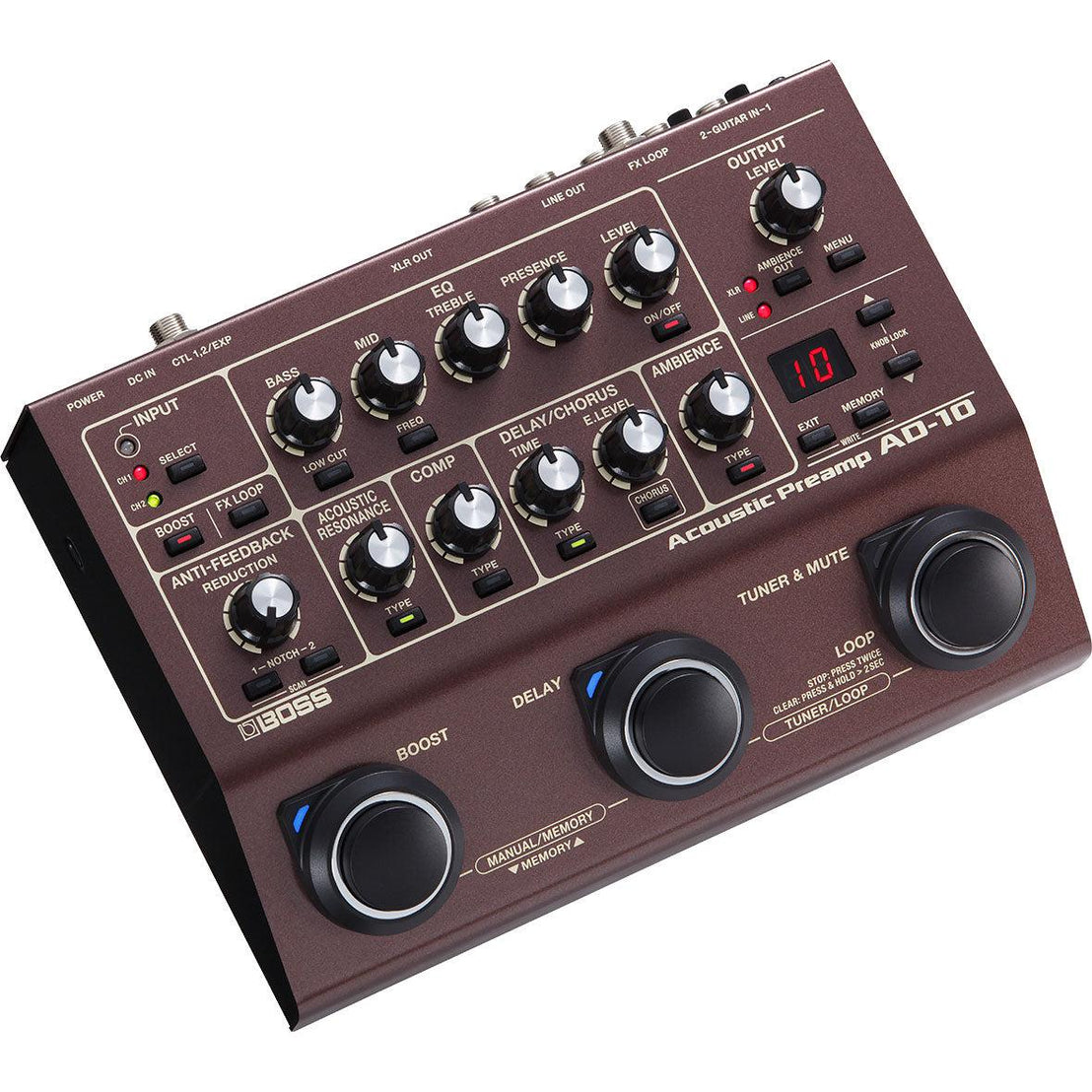 Pedal Guitar Boss AD-10 Acoustic Preamp-Mai Nguyên Music