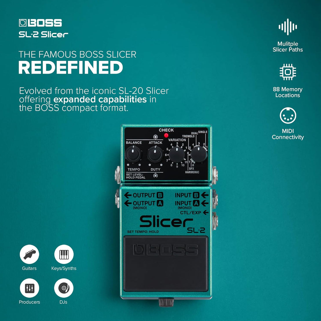 Pedal Guitar Boss SL-2 Slicer Audio Pattern Processor-Mai Nguyên Music