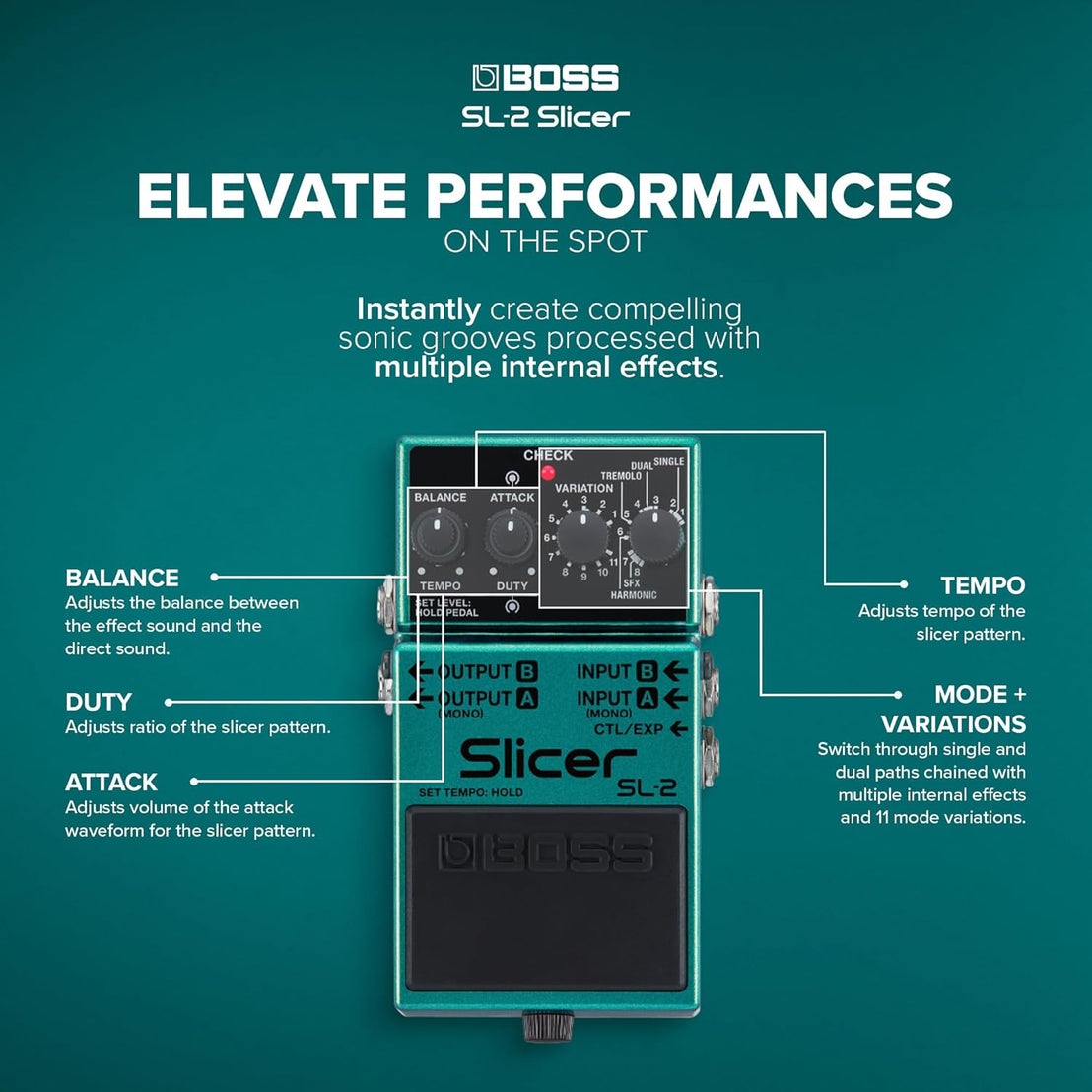 Pedal Guitar Boss SL-2 Slicer Audio Pattern Processor-Mai Nguyên Music