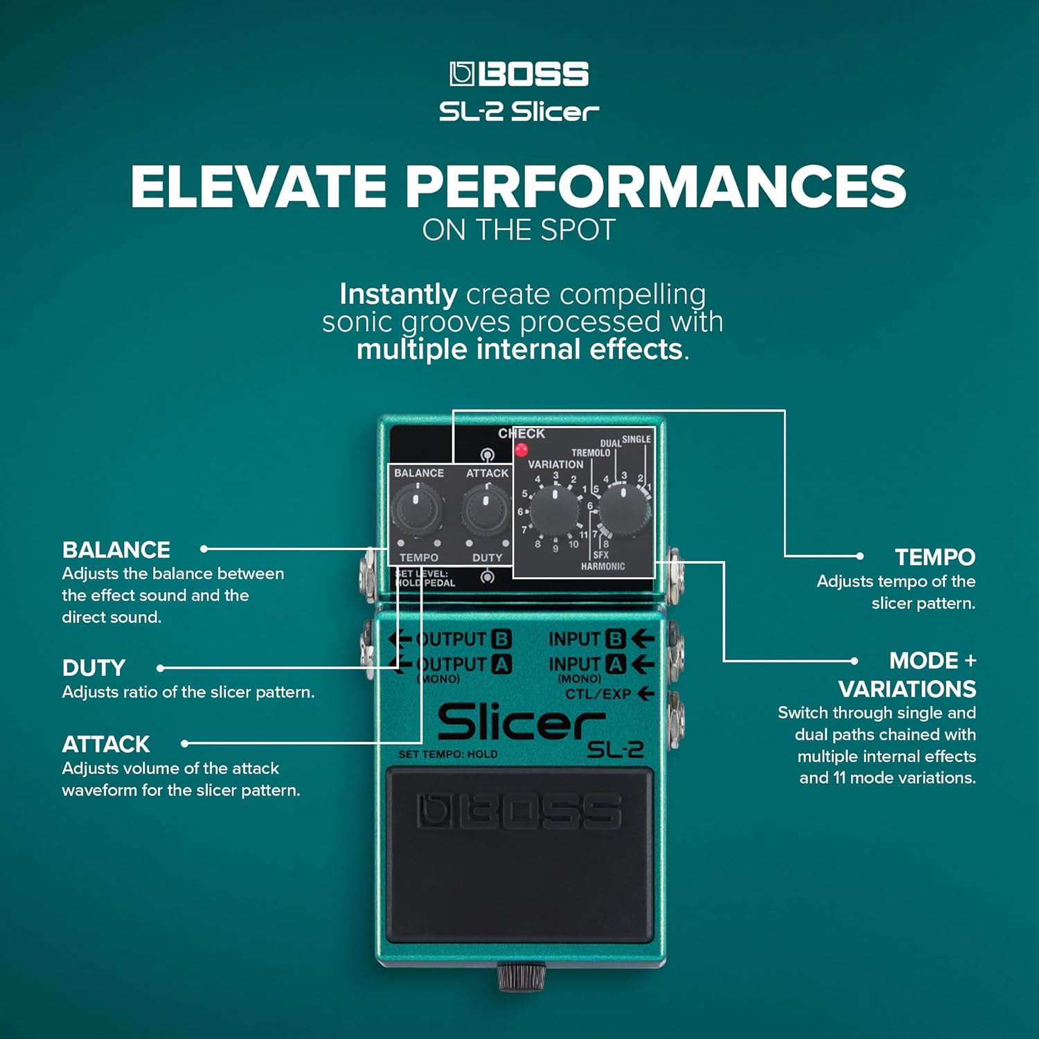 Pedal Guitar Boss SL-2 Slicer Audio Pattern Processor-Mai Nguyên Music