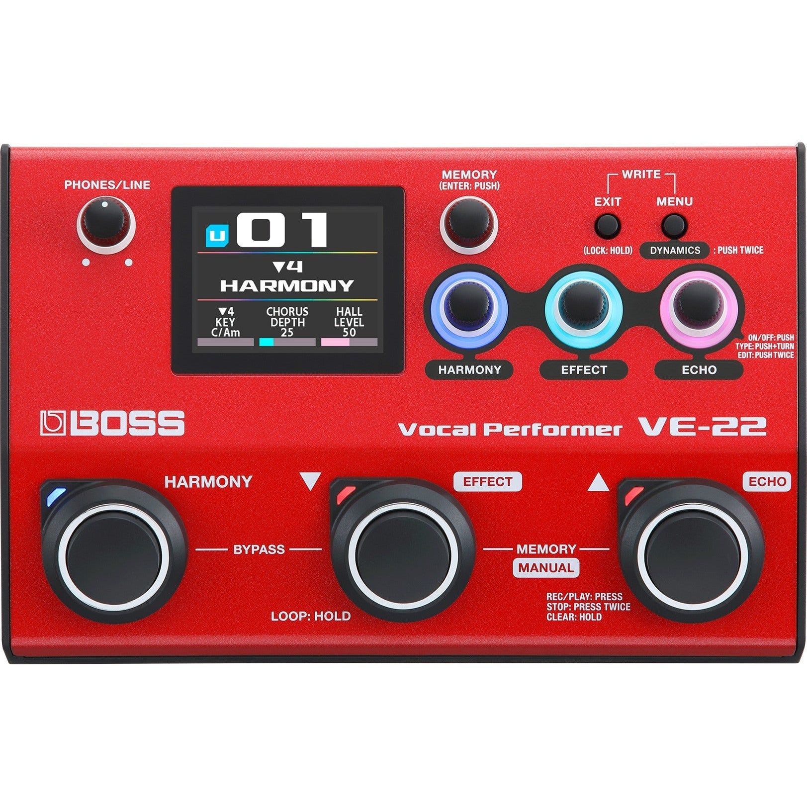 Pedal Guitar Boss VE-22 Vocal Effect & Looper-Mai Nguyên Music