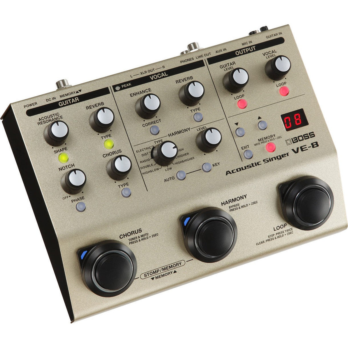 Pedal Guitar Boss VE-8 Acoustic Singer-Mai Nguyên Music