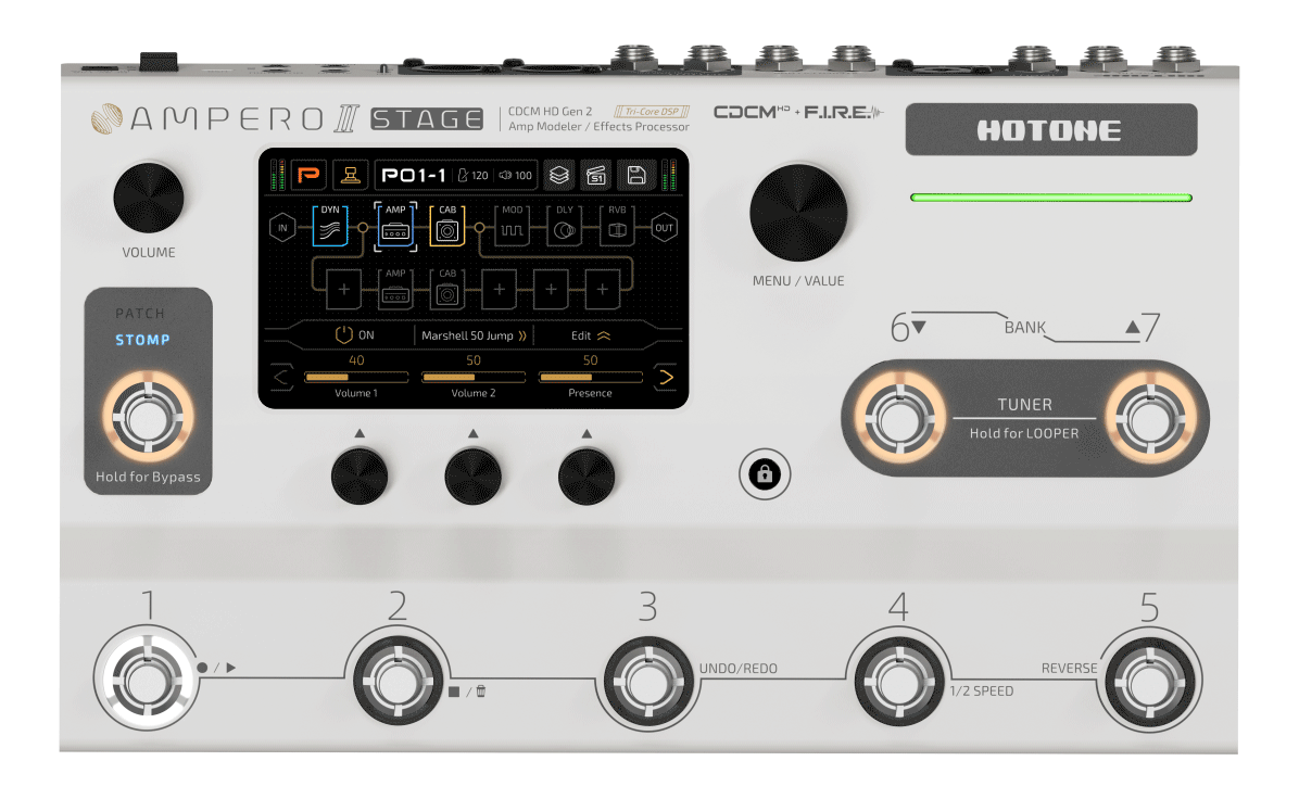 Pedal Guitar Multi Effect Hotone Ampero II Stage MP-380-Mai Nguyên Music