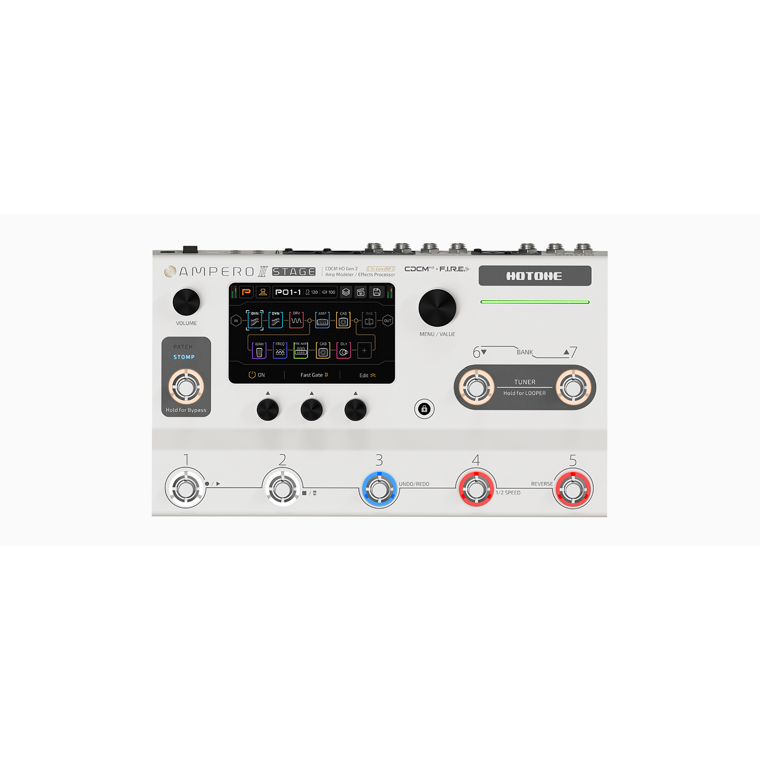 Pedal Guitar Multi Effect Hotone Ampero II Stage MP-380-Mai Nguyên Music