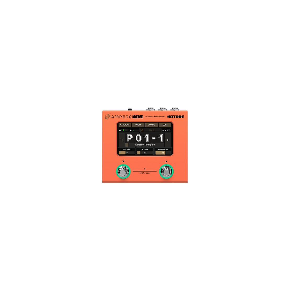 Pedal Guitar Multi Effect Hotone Ampero Mini MP-50-Mai Nguyên Music