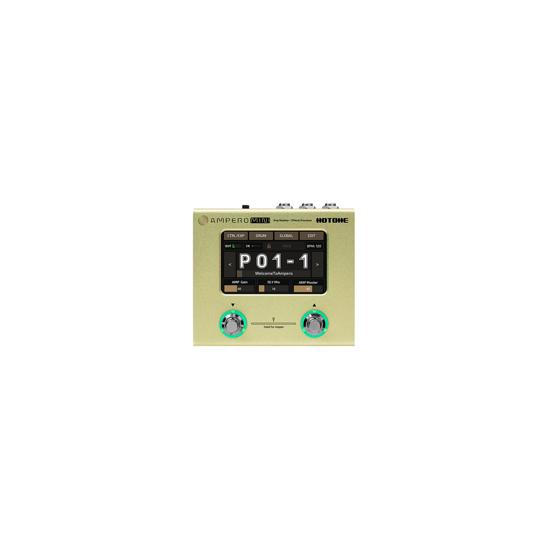 Pedal Guitar Multi Effect Hotone Ampero Mini MP-50-Mai Nguyên Music
