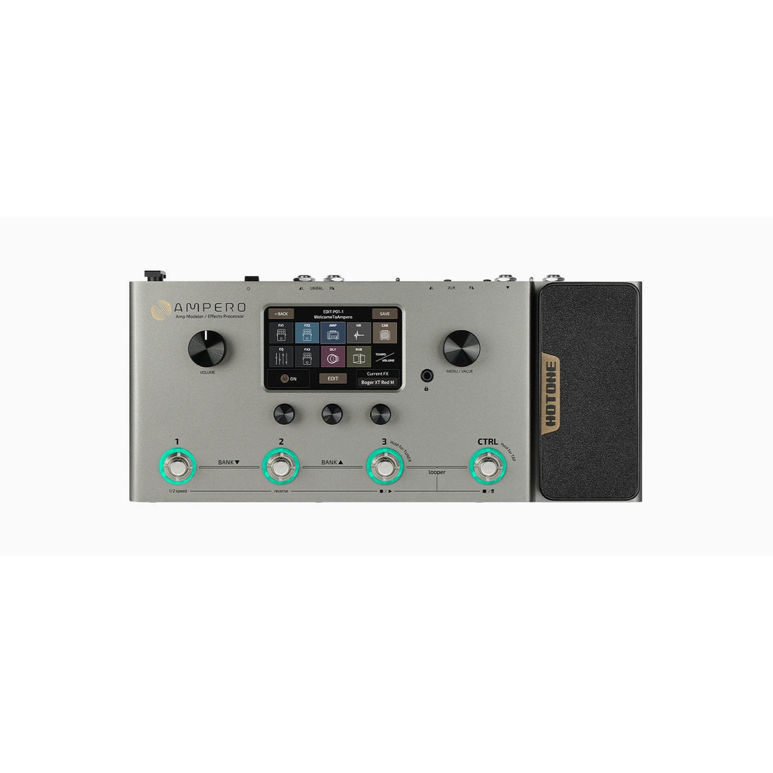 Pedal Guitar Multi Effect Hotone Ampero Silver Edition MP-100-Mai Nguyên Music
