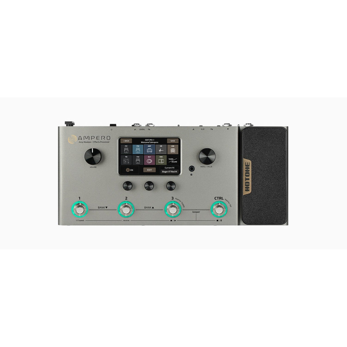 Pedal Guitar Multi Effect Hotone Ampero Silver Edition MP-100-Mai Nguyên Music