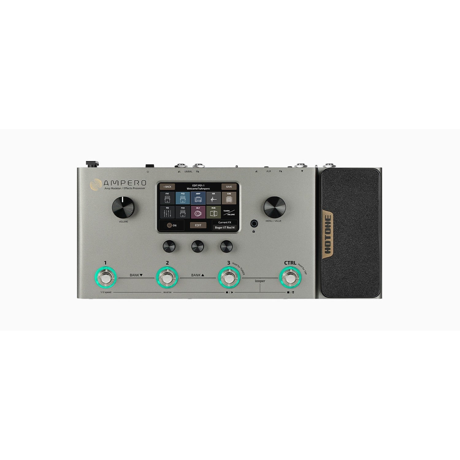 Pedal Guitar Multi Effect Hotone Ampero Silver Edition MP-100-Mai Nguyên Music