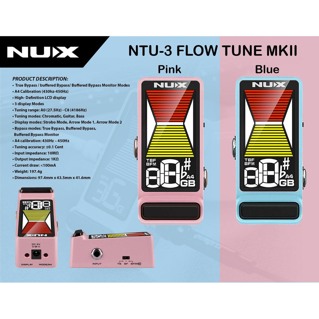Pedal Guitar Nux Flow Tune MKII NTU-3-Mai Nguyên Music