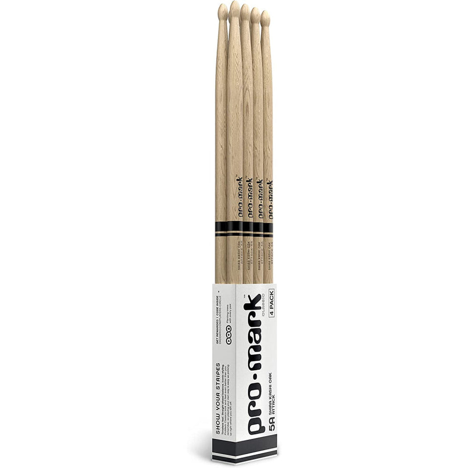 Promark PW5AW-4P Shira Kashi Oak 5A Drumsticks, Wood Tip (4pairs)-Mai Nguyên Music