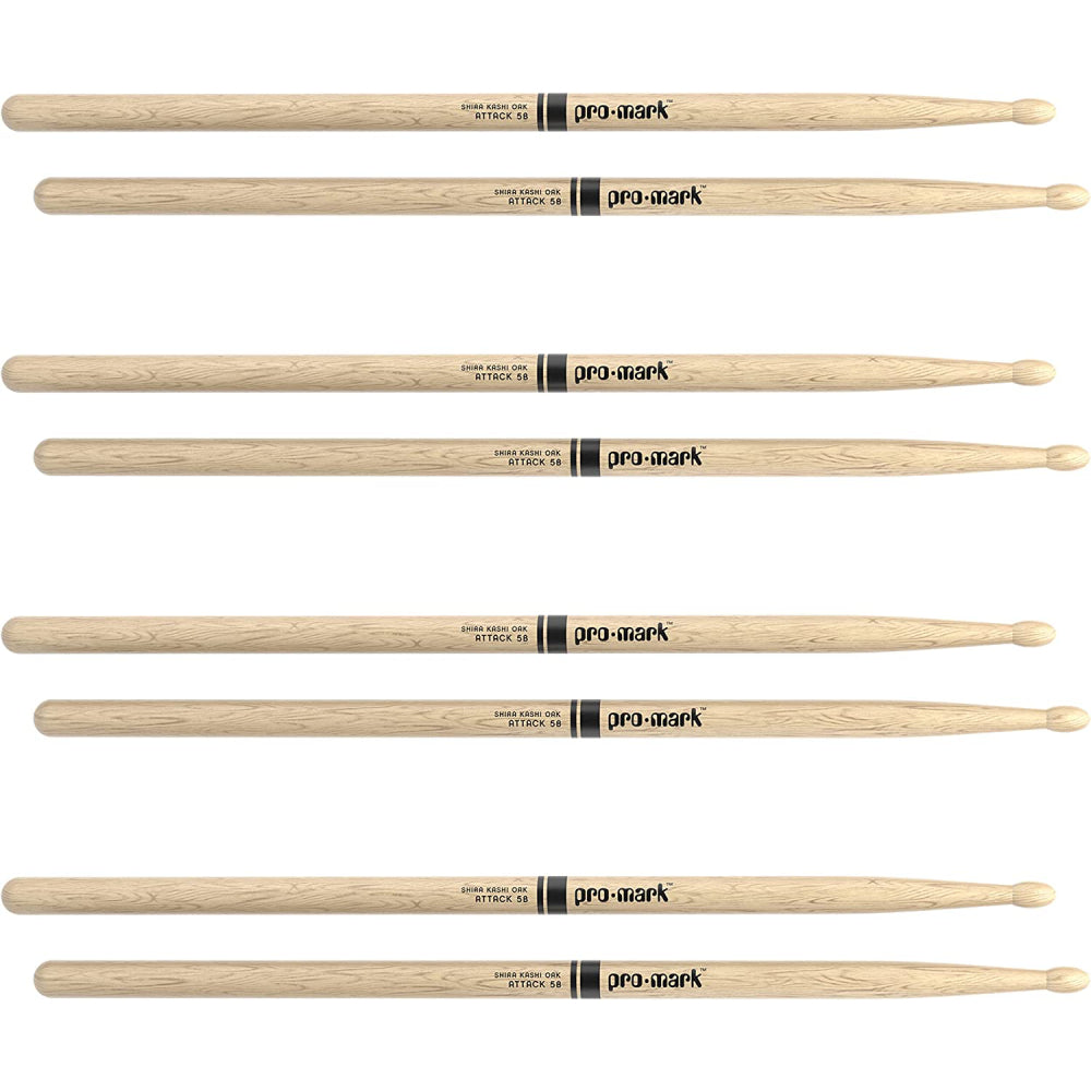 Promark PW5BW-4P Shira Kashi Oak 5B Drumsticks, Wood Tip (4pairs)-Mai Nguyên Music