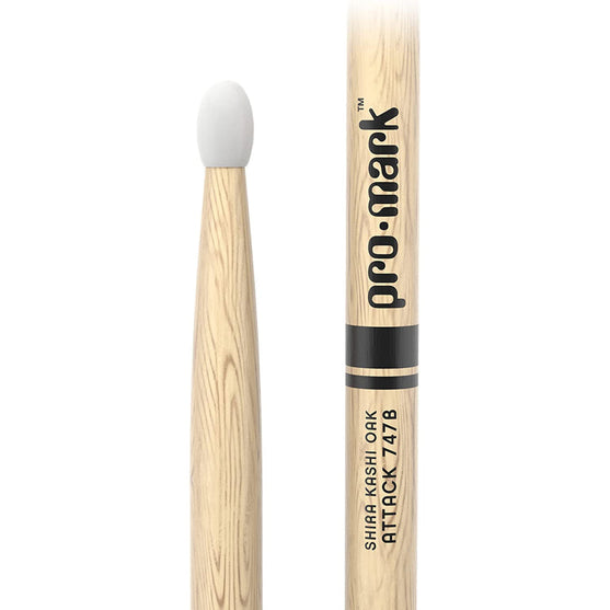 Promark PW747BN Shira Kashi Oak 747B Super Rock Drumsticks, Nylon Tip-Mai Nguyên Music
