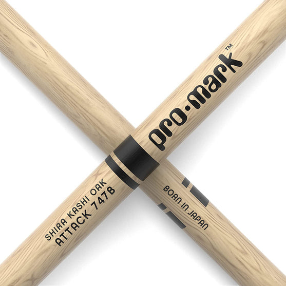 Promark PW747BN Shira Kashi Oak 747B Super Rock Drumsticks, Nylon Tip-Mai Nguyên Music