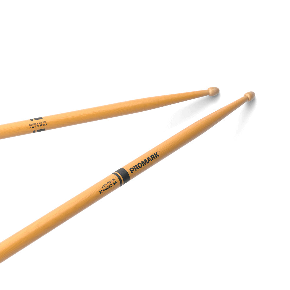 Promark R5AAGC Rebound 5A ActiveGrip Clear Drumstick, Wood Tip-Mai Nguyên Music