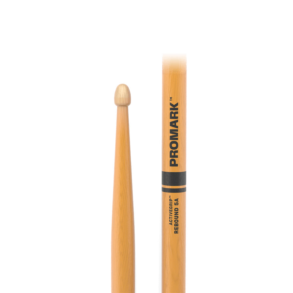 Promark R5AAGC Rebound 5A ActiveGrip Clear Drumstick, Wood Tip-Mai Nguyên Music