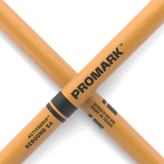 Promark R5AAGC Rebound 5A ActiveGrip Clear Drumstick, Wood Tip-Mai Nguyên Music
