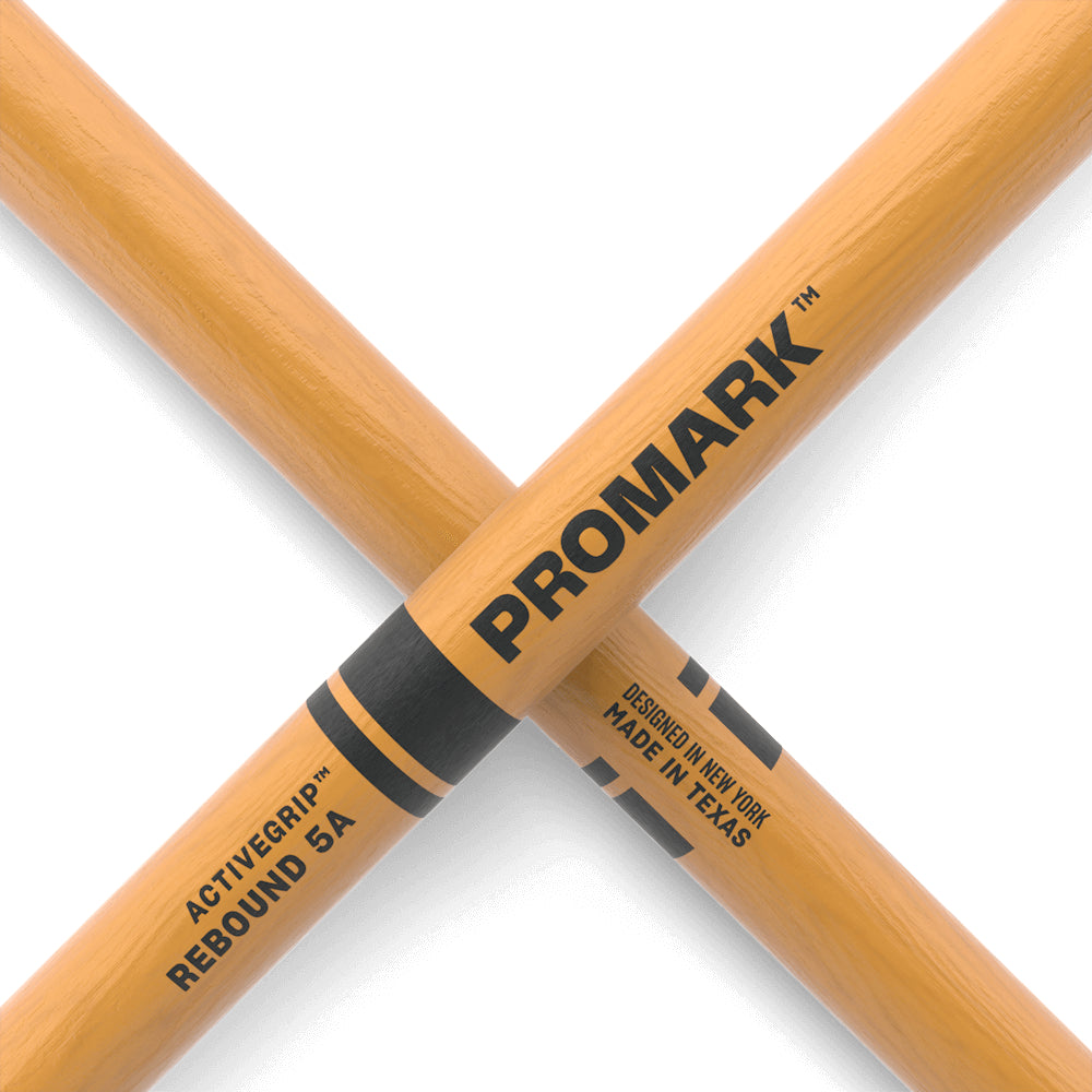 Promark R5AAGC Rebound 5A ActiveGrip Clear Drumstick, Wood Tip-Mai Nguyên Music