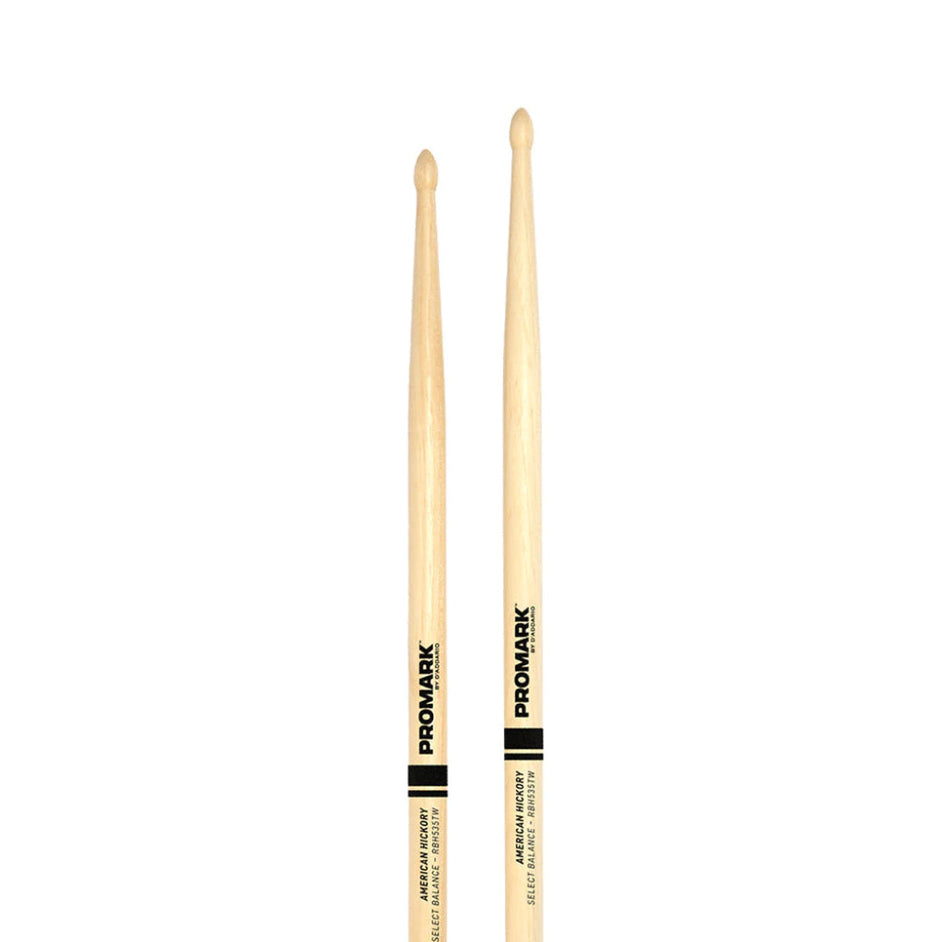 Promark RBH535TW Rebound 7A .535 Hickory Tear Drop Drumsticks, Wood Tip-Mai Nguyên Music