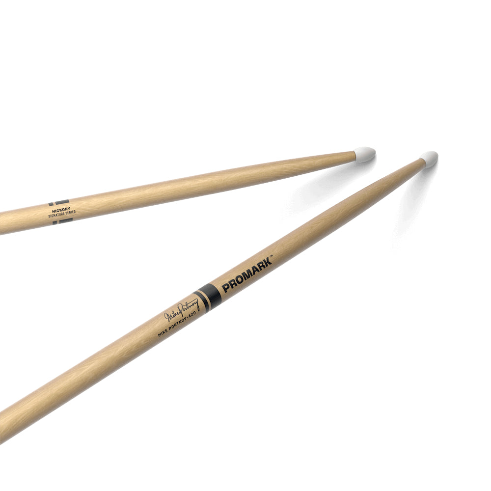 Promark TX420N Hickory 420 Mike Portnoy Drumsticks, Nylon Tip-Mai Nguyên Music