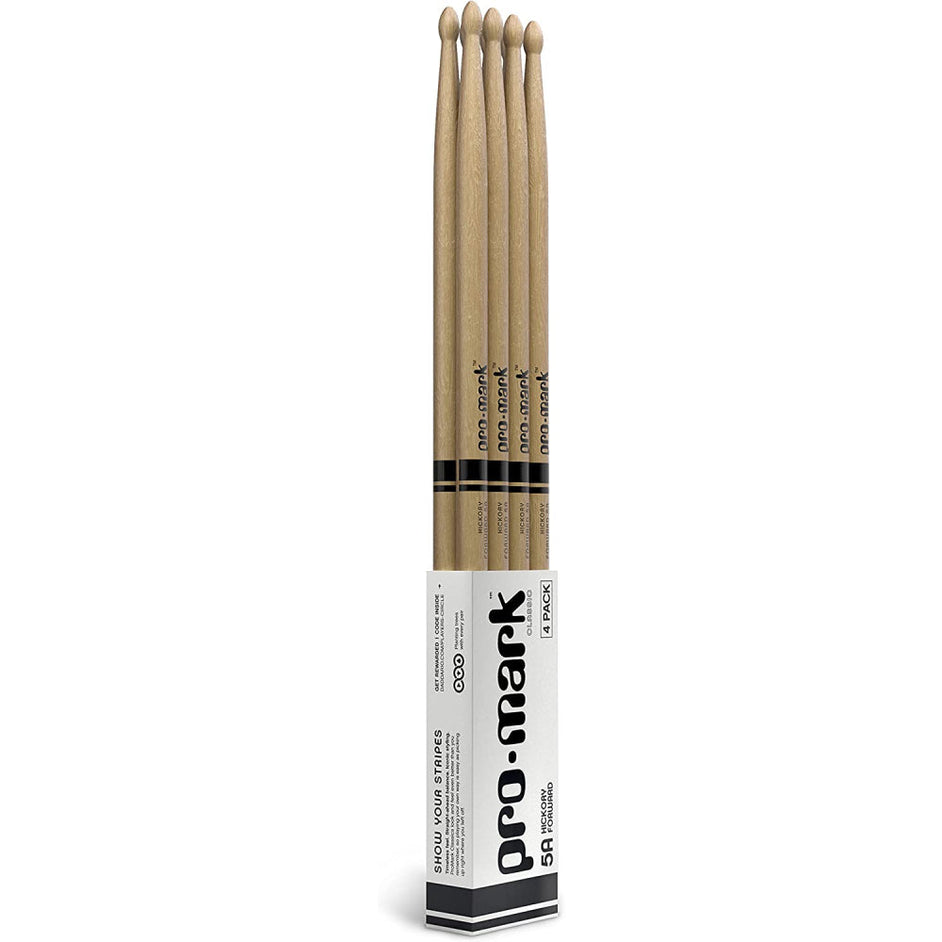 Promark TX5AW-4P Hickory 5A Drumsticks, Wood Tip (4pairs)-Mai Nguyên Music