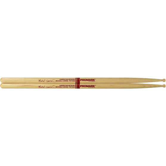 Promark TX733W Hickory 733 Michael Carvin Drumsticks, Wood Tip-Mai Nguyên Music