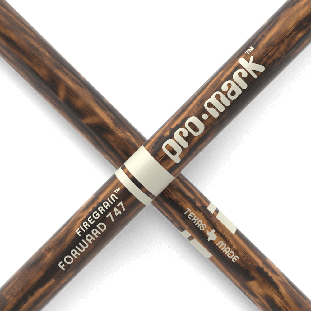 Promark TX747W-FG Classic Forward 747 FireGrain Drumsticks, Oval Wood Tip-Mai Nguyên Music