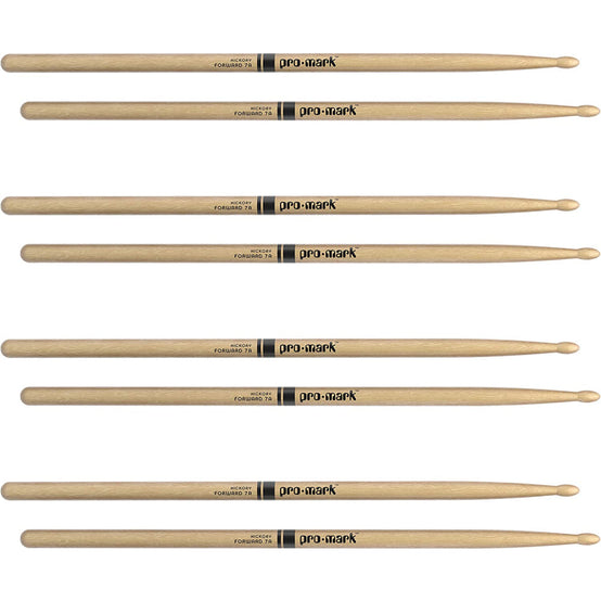 Promark TX7AW-4P Hickory 7A Drumsticks, Wood Tip (4pairs)-Mai Nguyên Music