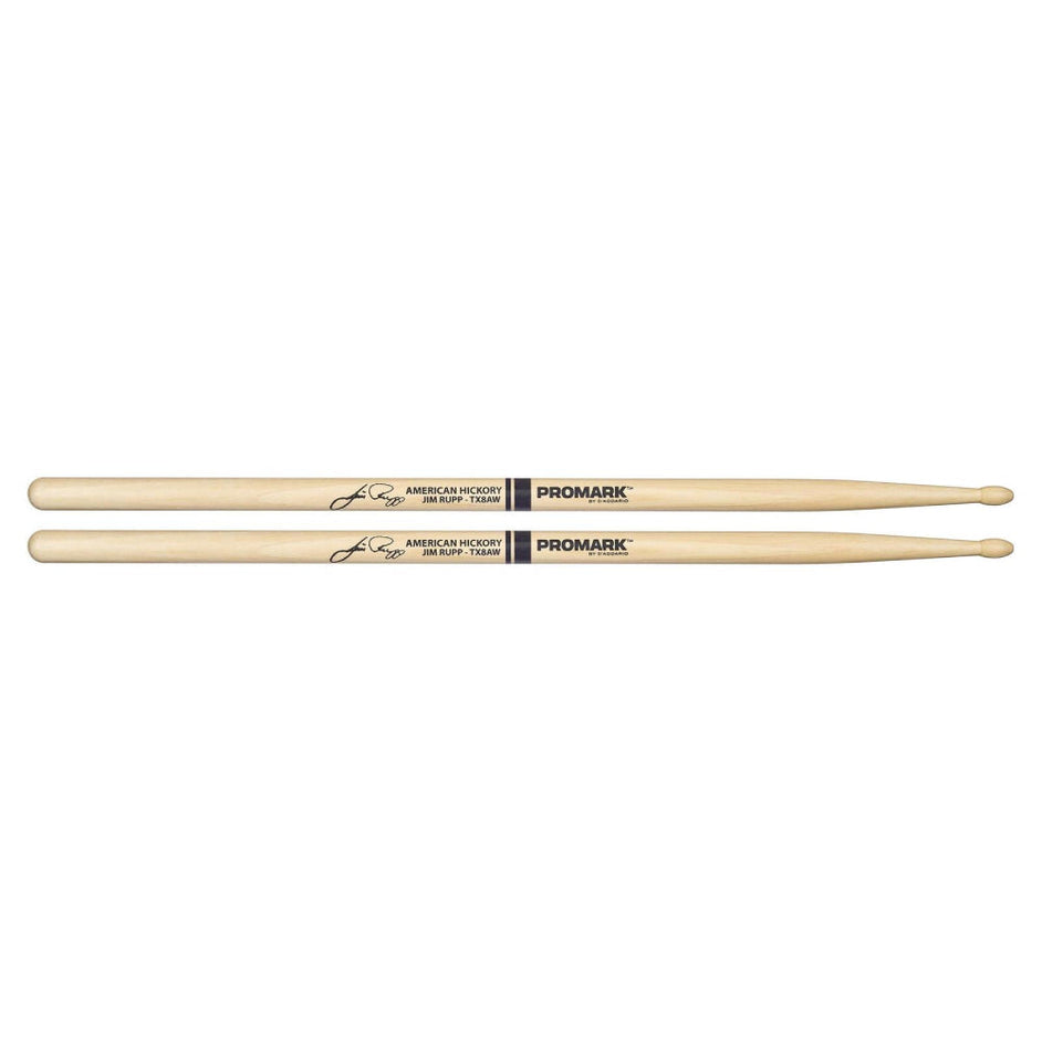 Promark TX8AW Hickory 8A Jim Rupp Drumsticks, Wood Tip-Mai Nguyên Music