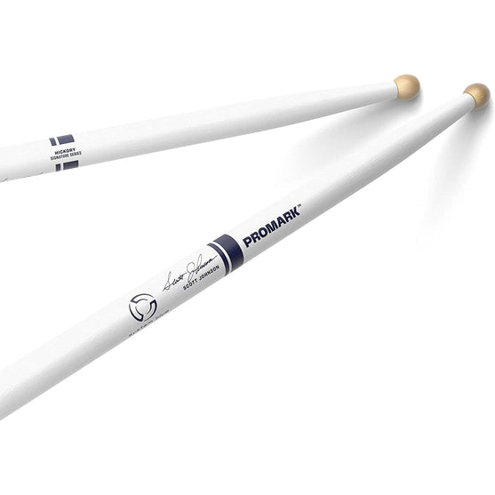 Promark TXDC17W-WHITE Hickory System Blue - Scott Johnson Marching Stick, White-Mai Nguyên Music