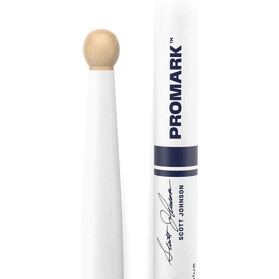 Promark TXDC17W-WHITE Hickory System Blue - Scott Johnson Marching Stick, White-Mai Nguyên Music