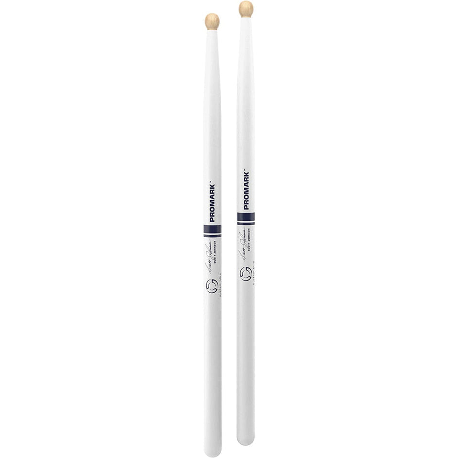 Promark TXDC17W-WHITE Hickory System Blue - Scott Johnson Marching Stick, White-Mai Nguyên Music