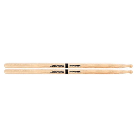 Promark TXPR5BW Pro-Round Hickory 5B Drumsticks, Wood Tip-Mai Nguyên Music