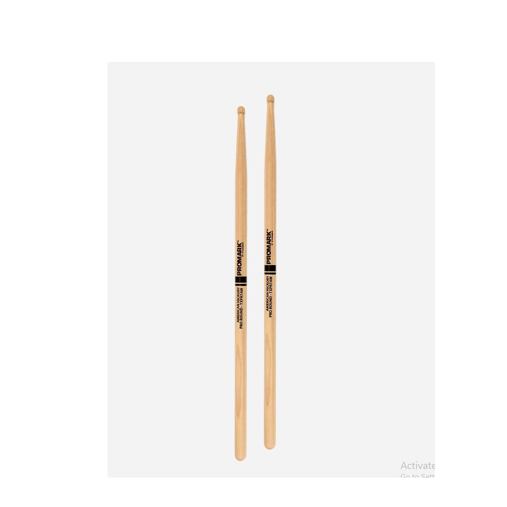 Promark TXPR7AW Pro-Round Hickory 7A Drumsticks, Wood Tip-Mai Nguyên Music