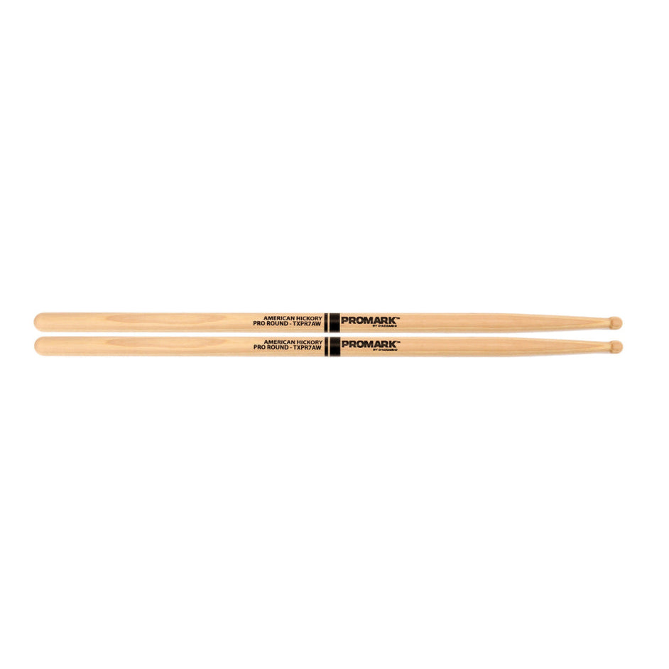 Promark TXPR7AW Pro-Round Hickory 7A Drumsticks, Wood Tip-Mai Nguyên Music