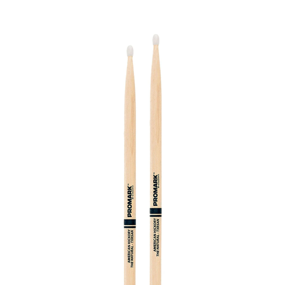 Promark TXR5AN Hickory 5A The Natural Nylon Tip Drumstick-Mai Nguyên Music