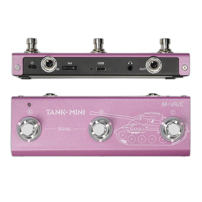 Pedal Guitar Multi Effects M-Vave Tank Mini
