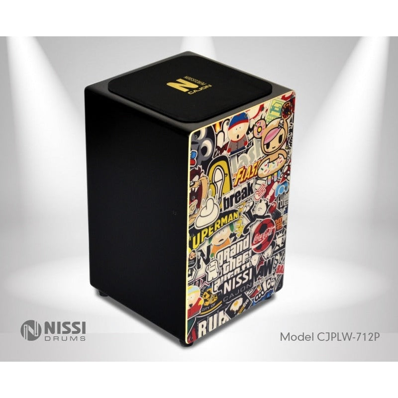 Trống Cajon Nissi CJPLW-712P Sticker-Mai Nguyên Music