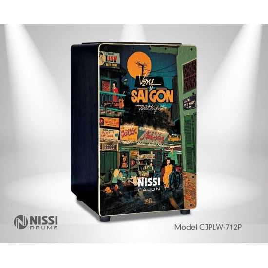 Trống Cajon Nissi CJPLW-712P UV-Mai Nguyên Music
