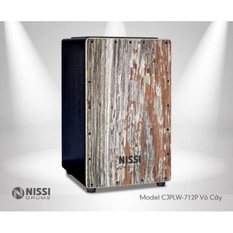 Trống Cajon Nissi CJPLW-712P Vỏ Cây-Mai Nguyên Music