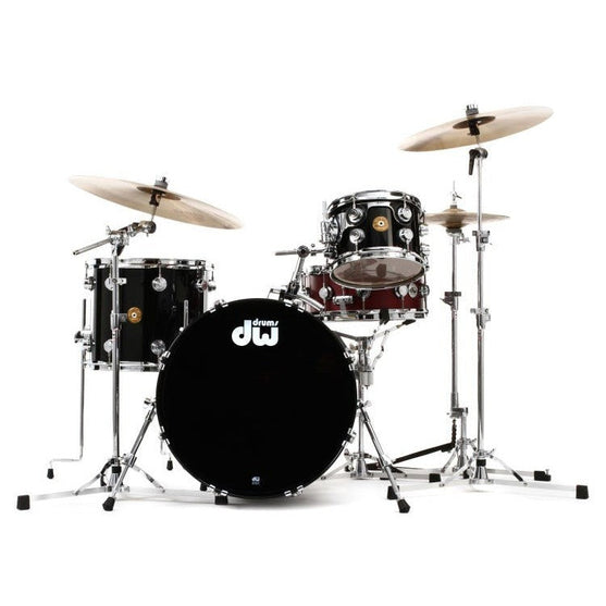 Trống Cơ DW Collector's Jazz Mahogany/Gum 3-Pcs Shell Pack - Black Lacquer Finish-Mai Nguyên Music