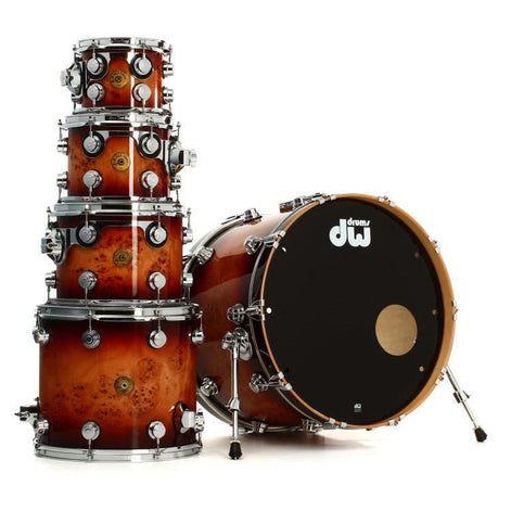 Trống Cơ DW Collector's Jazz Series 5-Pcs Shell Pack - Deep Rich Red Burst over Exotic Mapa Burl-Mai Nguyên Music