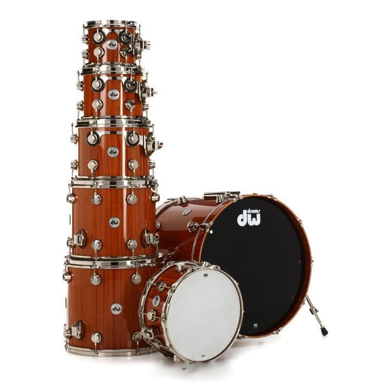 Trống Cơ DW Collector's Series Cherry Mahogany 7-Pcs Shell Pack - Natural Lacquer Finish-Mai Nguyên Music