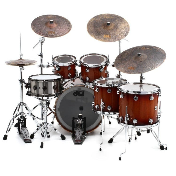 Trống Cơ DW Collector's Series Lacquer Cherry/Mahogany 5-Pcs Shell Pack - Natural to Rich Red Burst-Mai Nguyên Music
