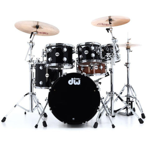 Trống Cơ DW Collector's Series Maple/Mahogany 6-Pcs Shell Pack - Piano Black-Mai Nguyên Music