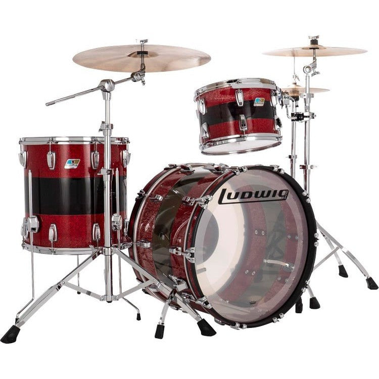 Trống Cơ Ludwig 50th-Anniversary Vistalite Fab 3-Pc Shell Pack (22"/13"/16")-Mai Nguyên Music