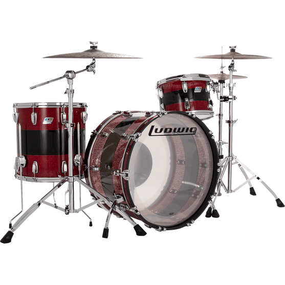 Trống Cơ Ludwig 50th-Anniversary Vistalite Pro Beat 3-Pc Shell Pack (24"/13"/16")-Mai Nguyên Music